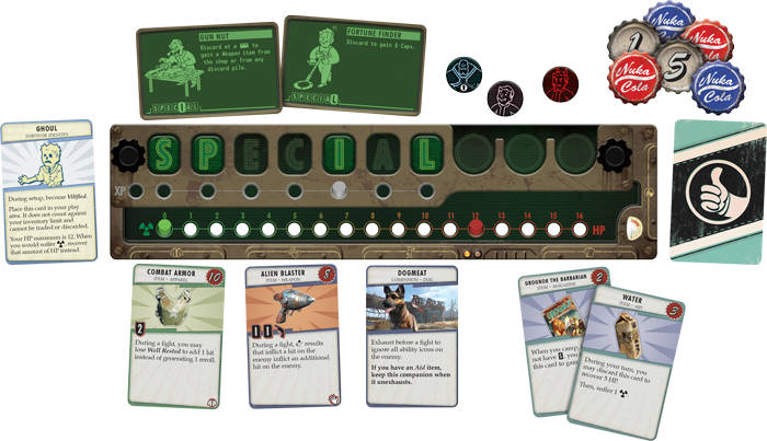 Fallout jeu de plateau - Les cartes