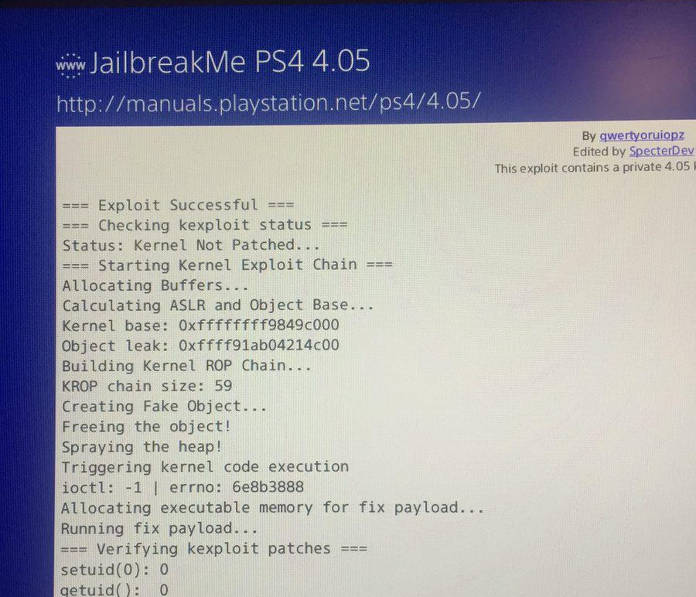 Jailbreaker sa PS4 : Un Hack / Crack pour la PS4 ?