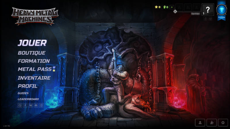 Heavy Metal Machines - meilleurs jeux PC gratuits 2018 - Ecran accueil