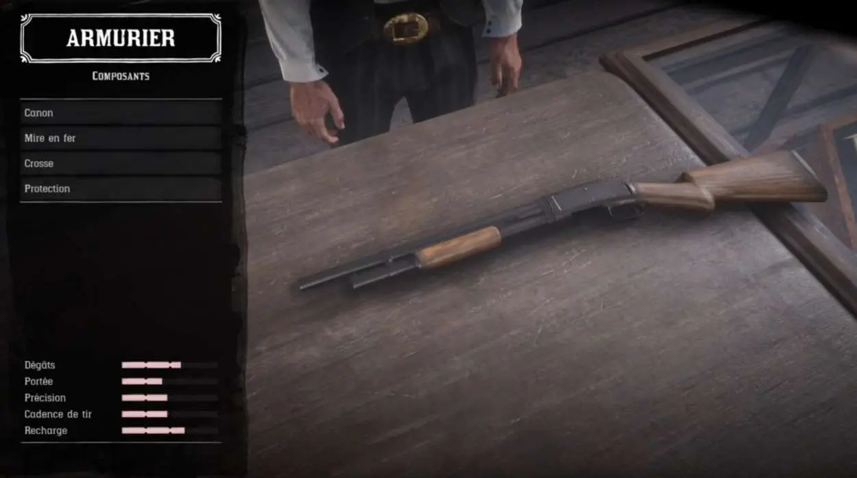 Red Dead Redemption 2 - Customiser les armes - Composants