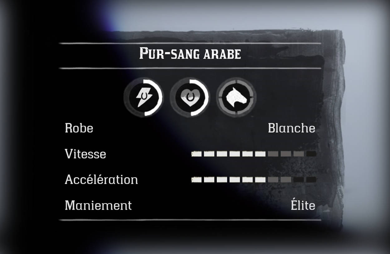 Red Dead Redemption 2 pur sang arabe stats