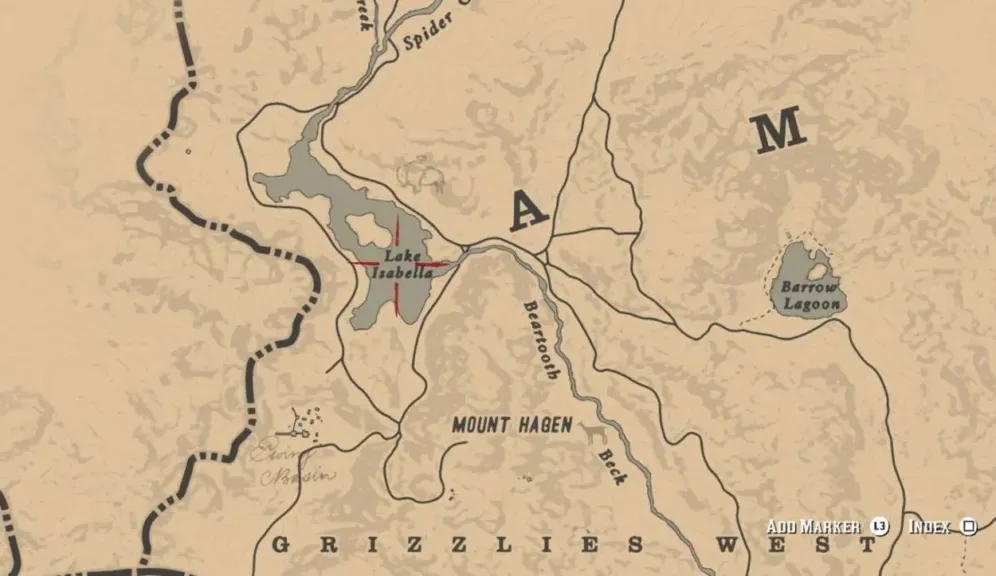 Red Dead Redemption 2 Meilleur Cheval - emplacement carte