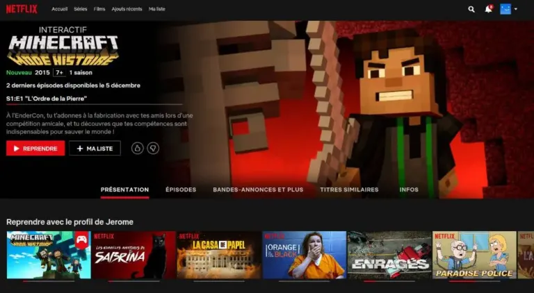 Netflix - Regardez dès maintenant Minecraft, une histoire interactive