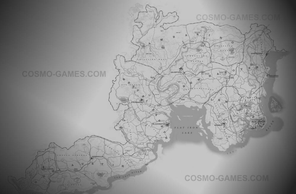 Red Dead Redemption 2 Carte - La map complète du monde de RDR2 - titre