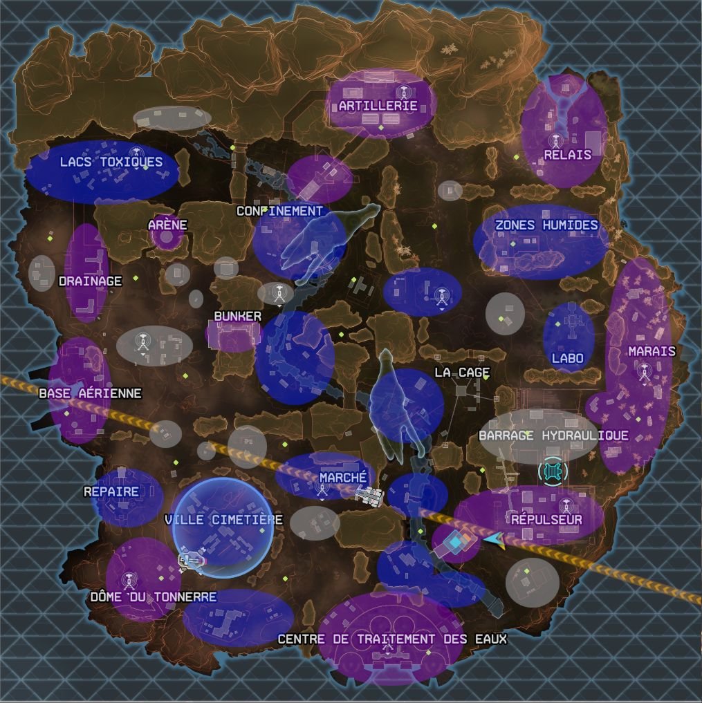 Apex Legends Carte et Niveau de Butin - Les zones a choisir -labo de Wraith du 3 septembre 2019