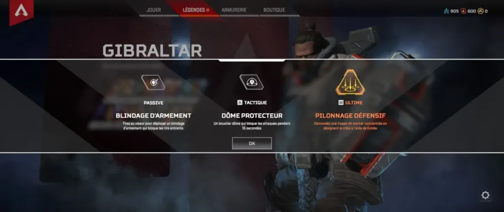 Gibraltar capacités - Apex Legends