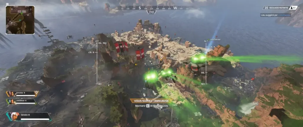 chute libre en équipe - apex legends