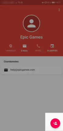 Modifier un contact Gmail mobile