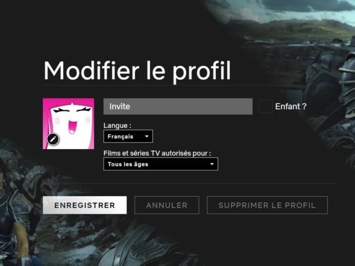 Netflix - comment ajouter un profil