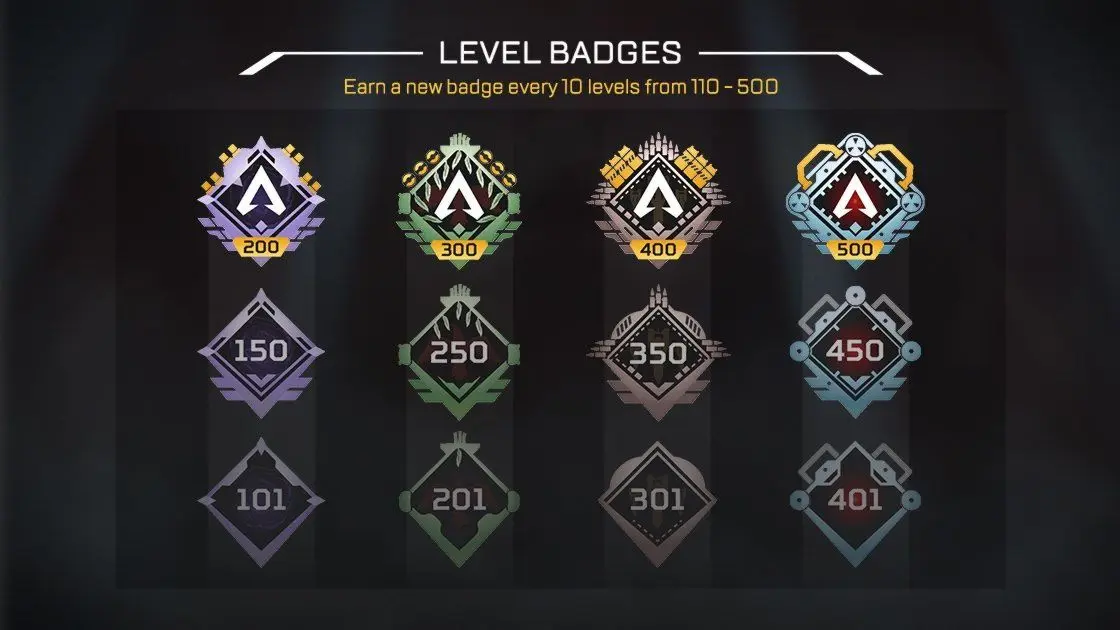 nouveaux badges de progression niveau - Apex Legends