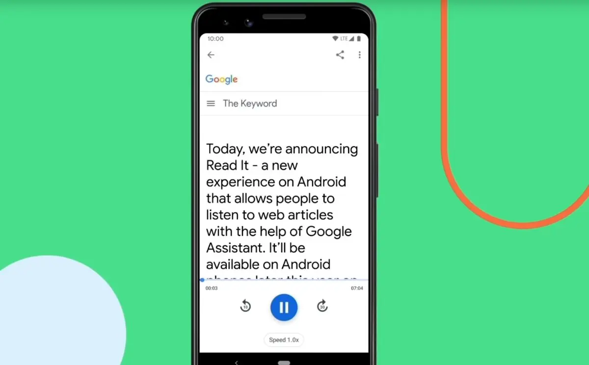 Lancer la lecture à haute voix d’une pages web avec Google Assistant