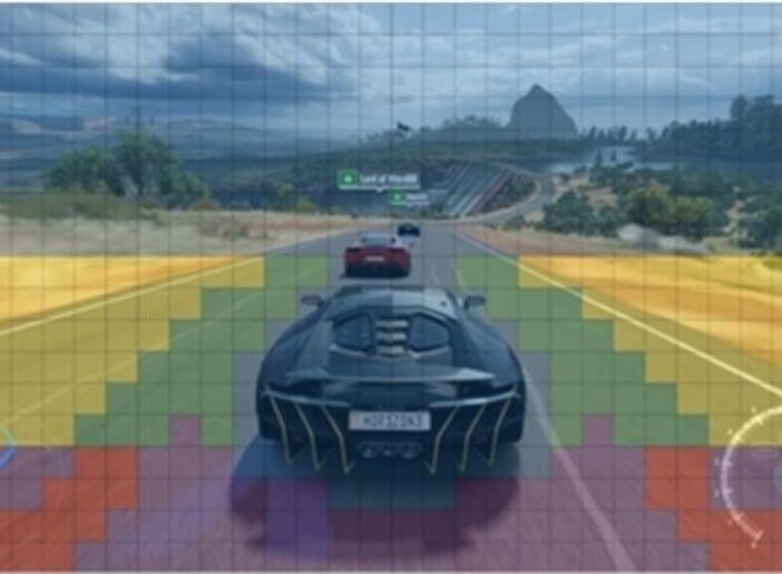 VRS Appliqué sur un jeu vidéo de course automobile