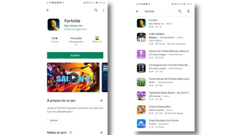 Fortnite enfin disponible sur le Google Play Store d'Android