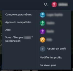 Modifier les profils Prime Video