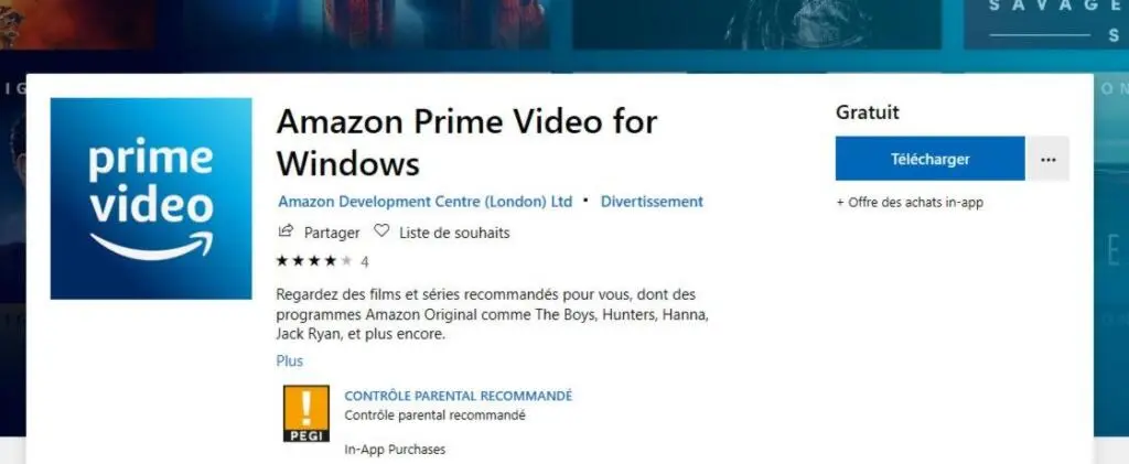 Télécharger et installer Prime Video sur Windows 10