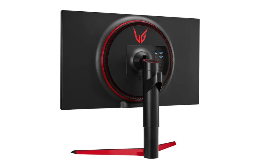 arriere LG 27GN750 - connectiques et pied