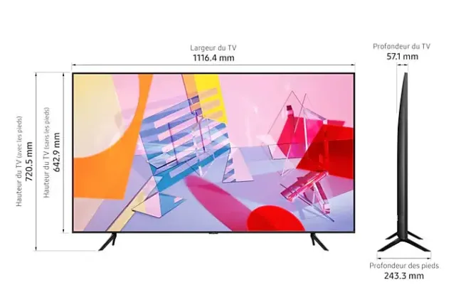 Dimension Samsung QE50Q60T
