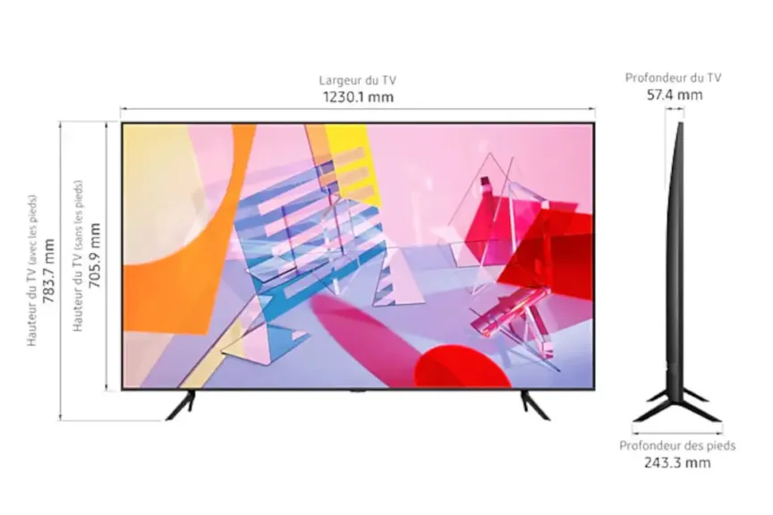 Dimensions Samsung QE55Q60T