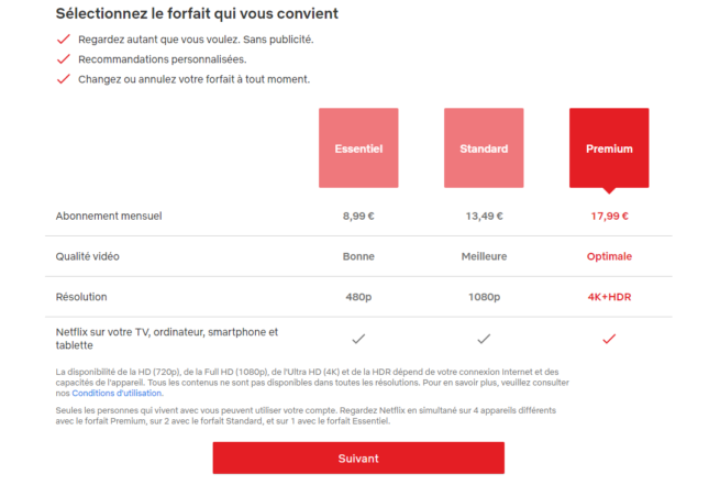 Abonnement Netflix Prix 2023 : Quel abonnement choisir