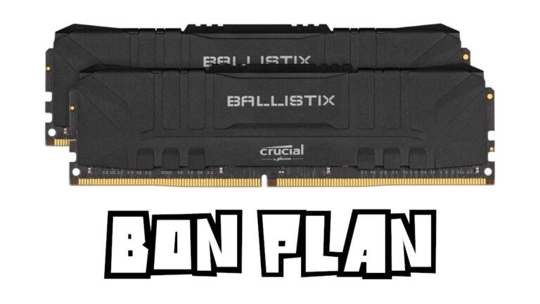 Bon Plan Crucial Ballistix 32 Go à 96€ (-33%) 3200 Mhz DDR4