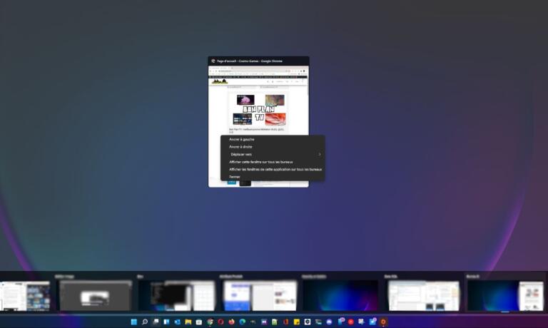 Comment déplacer une fenêtre d’un bureau virtuel à l’autre Windows 11