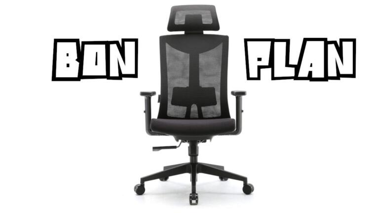 Bon Plan Chaise de bureau ergonomique à 99€ (-58%)