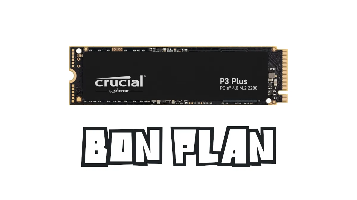 Bon Plan Crucial P3 Plus 2To à 84€ (-11%) SSD NVMe Gen4