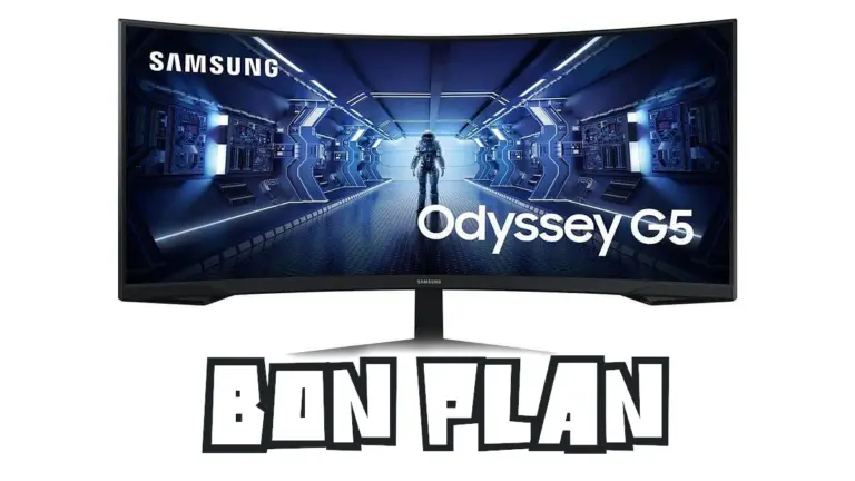 Bon plan Samsung Odyssey G5 à 349€ (-23%) : 34″ 165Hz 1440p