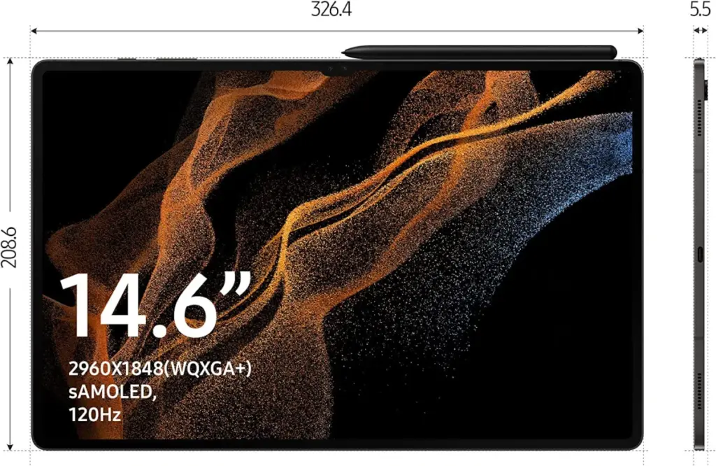 Samsung Galaxy Tab S8 Ultra - dimensions