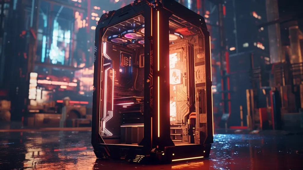 Illustration PC Gamer futuriste