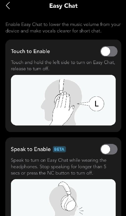 application - Anker Soundcore Space One - Easy Chat