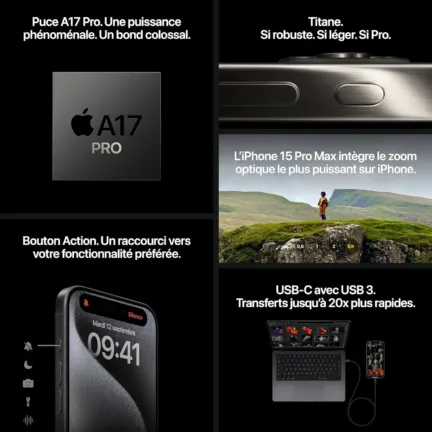 iPhone 15 Pro Max - fonctionnalités et détails