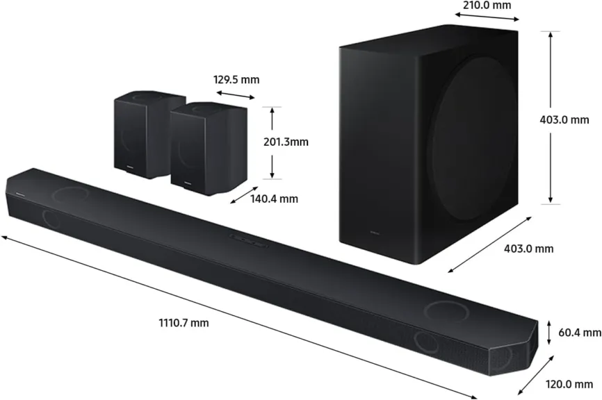 Dimensions Barre de son Samsung HW-Q930C