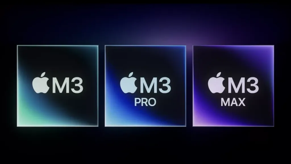 Trois nouveaux processeurs M3, le M3 Pro et le M3 Max