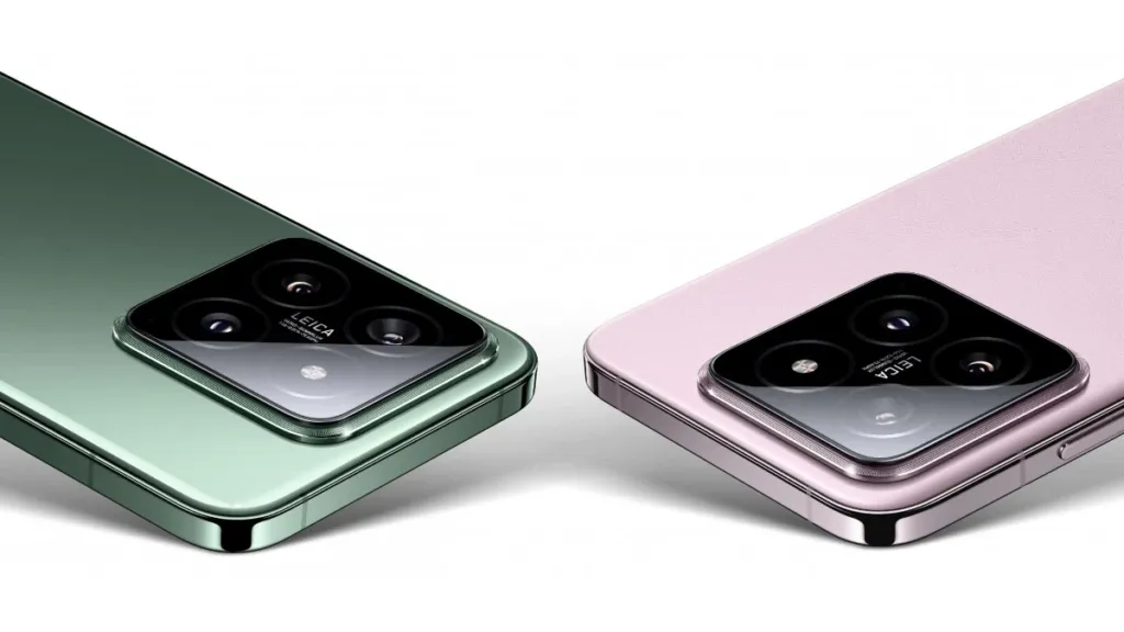 Xiaomi 14 et 14 Pro - côte à côte