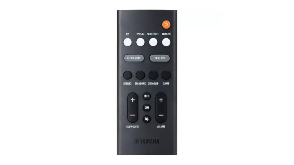 Barre de son Yamaha SR-C30A - télécommande