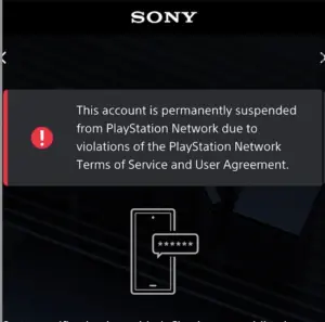 PlayStation vague de ban de compte