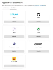 associer un compte Fortnite à un compte Steam, Xbox, PlayStation, Nindendo Switch