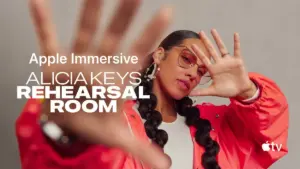 Apple vidéo immersives - Alicia Keys Rehearsal Room