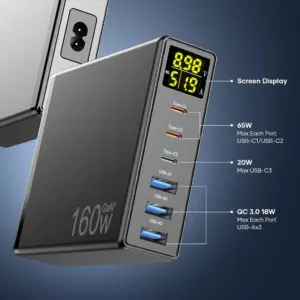 promo USB rapide de 160W de Ganquick - 6 ports