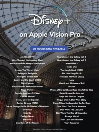 Disney Plus 3D movie
