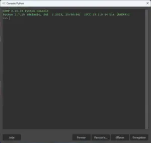 Console Python de Gimp