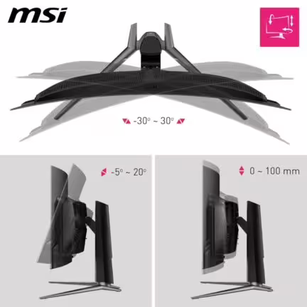 MSI MPG 341CQPX ergonomie