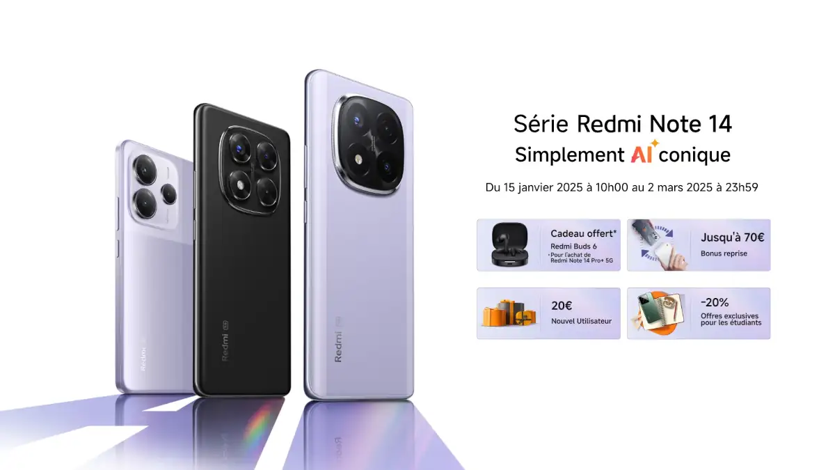 Offre de lancement sur la série Redmi Note 14