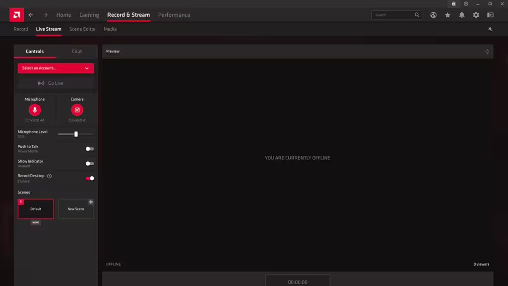 AMD Radeon Software Record and stream