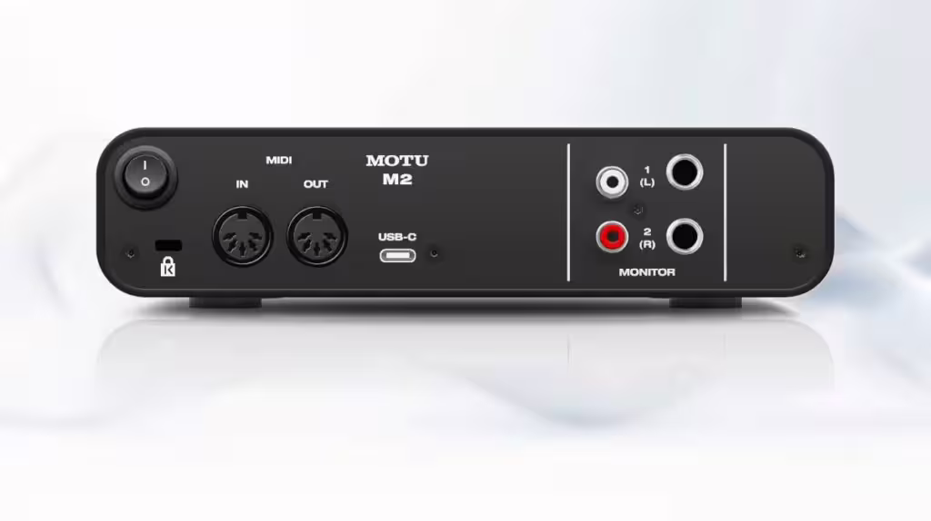 MOTU M2 connectiques