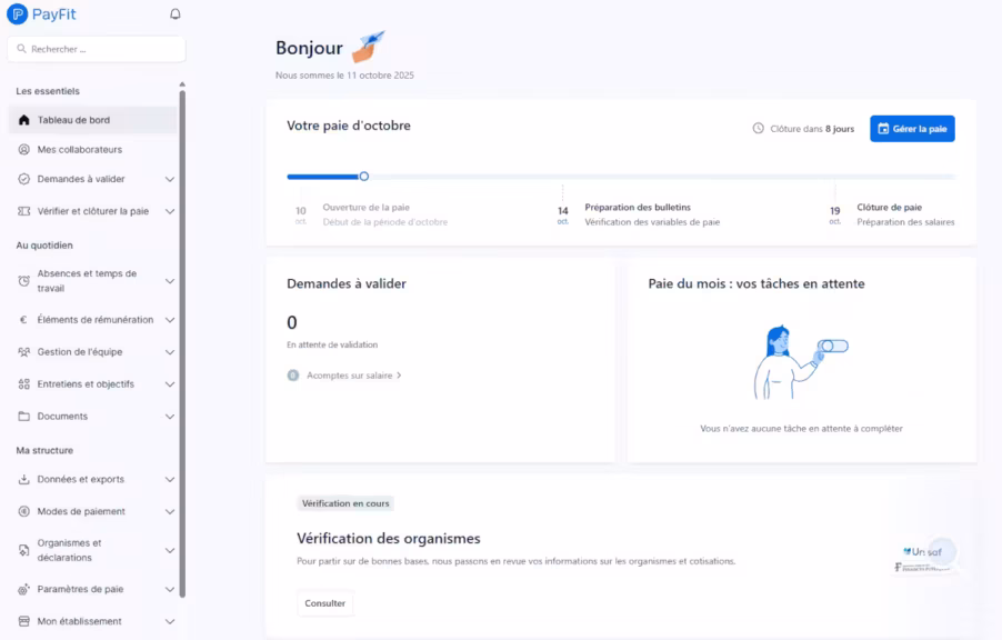 PayFit interface gestion de paie