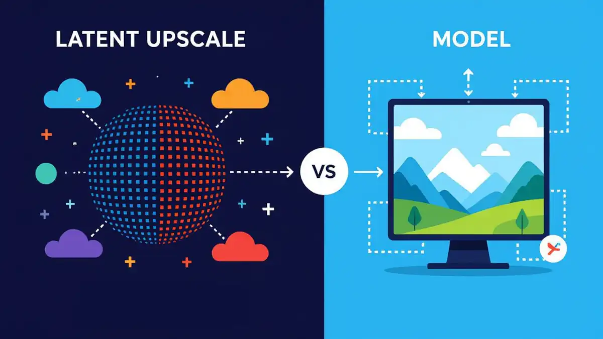 Latent upscale vs model upscale ComfyUI