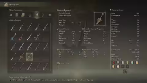 Elden Ring armes et type de dégâts 1