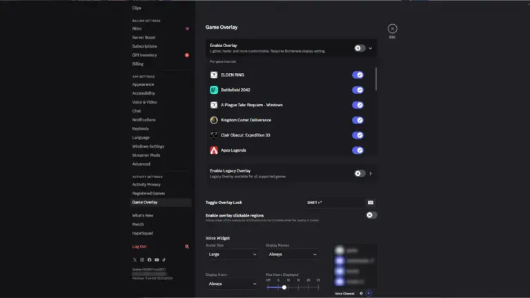 Overlay Discord et compatibilité